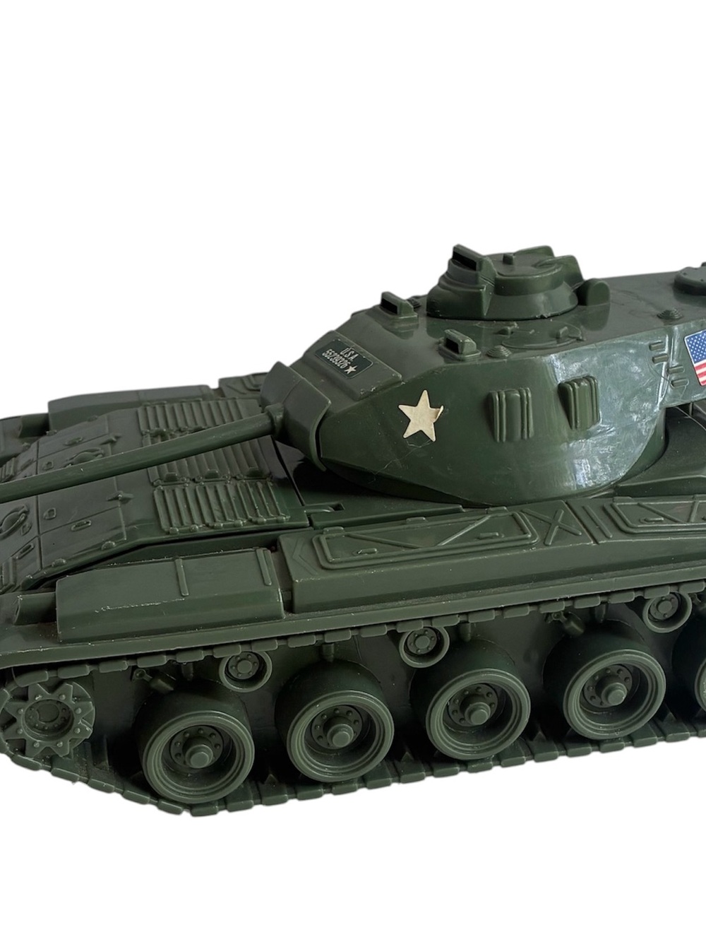 Vintage Processed Plastic Desert Command Tank Green 10.5”  USA
